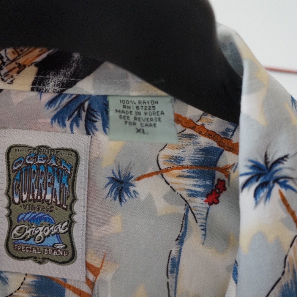 Mens XL Hawaiian Shirt Woody Palm Trees - Picture 4 of 7